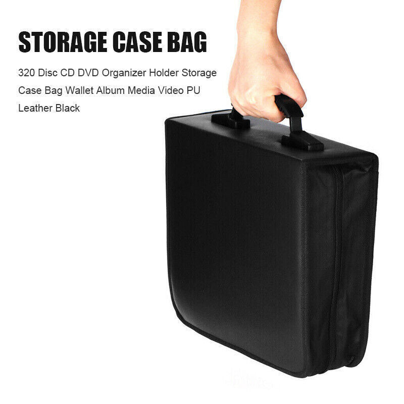 320 Disc CD DVD Case Wallet Storage Holder Album Folder Sleeves Cover Bag Box