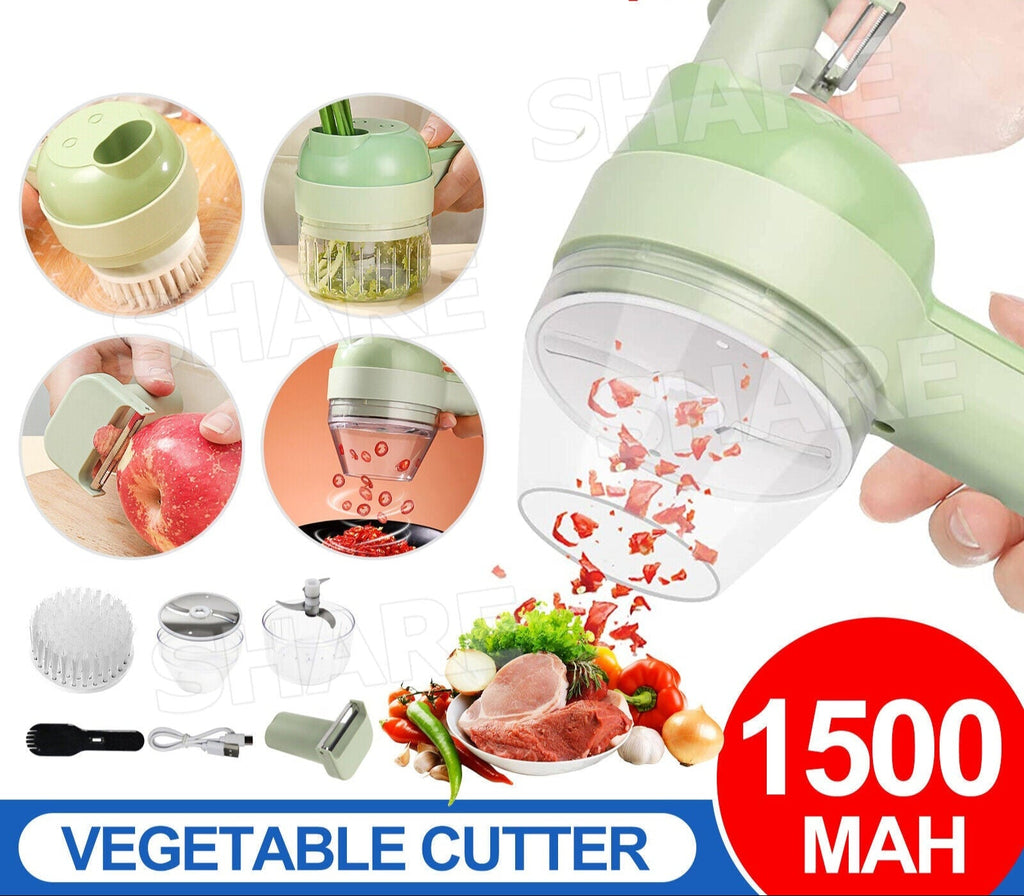 Mini 4In1 Handheld Electric Vegetable Slicer Cutter Food Chopper Grinde Wireless
