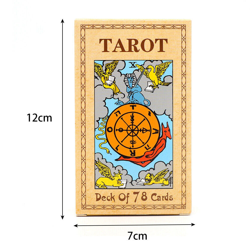 78Pcs Tarot Cards Deck Book Set for Beginner with Guidebook for Party Game Table