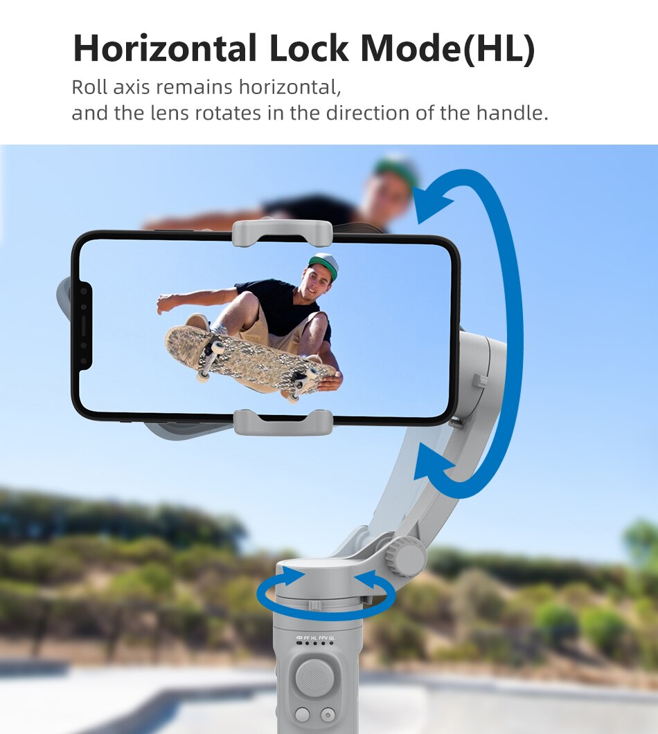 3-Axis Bluetooth Foldable Gimbal Anti-Shake Handheld Stabilizer Tripod For IPhone Android