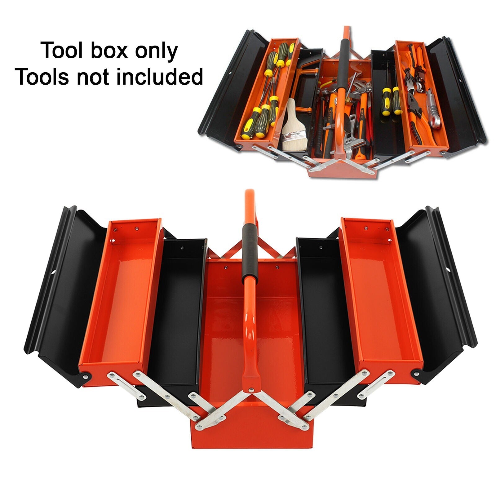 5 Tray Cantilever Storage Tool Box Organiser Drawer Toolbox Metal Mechanic