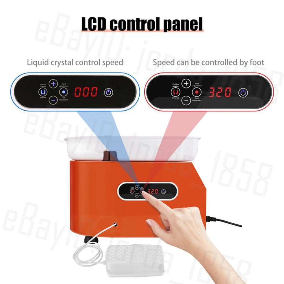 30W / 1200W Electric Pottery Wheel Machine Ceramic Work Ceramics Clay Foot Pedal