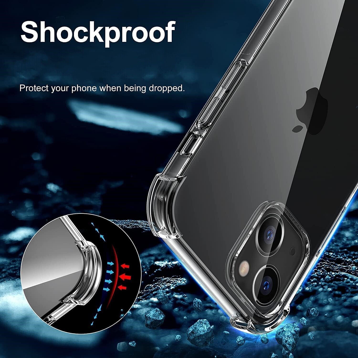 Clear Shockproof Bumper Back Case Cover For iPhone 15 14 13 12 11 Pro XS MAX XR