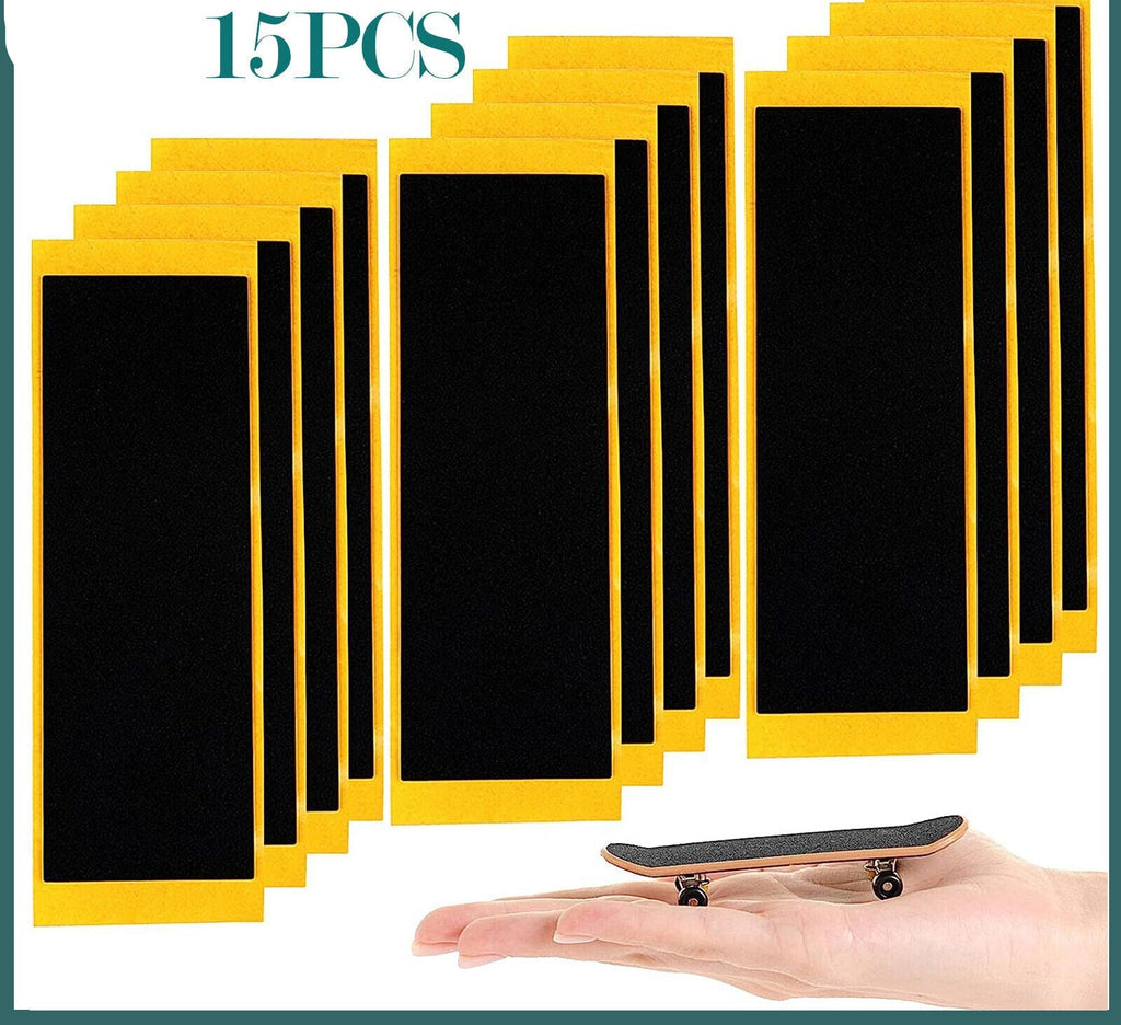 15 PCS Proffessional Fingerboard Black Foam Grip Tape 38X110Mm Skateboard Foam