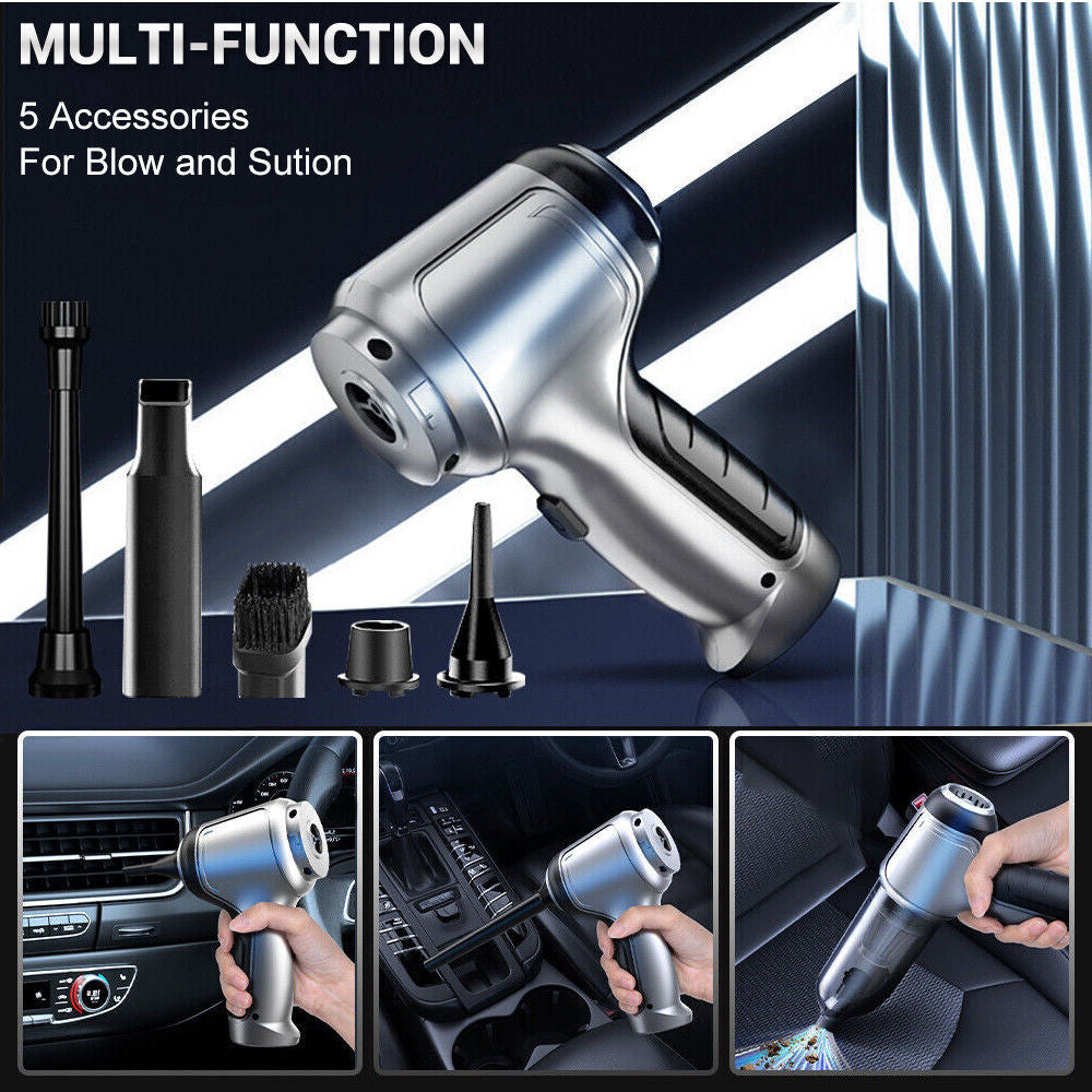Car Vacuum Cleaner 100000PA Rechargeable Bagless Portable Cordless Handheld