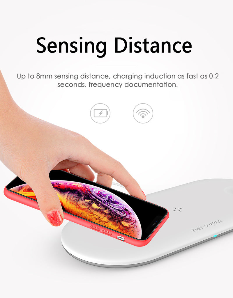 3 in 1 Fast Wireless Charging Docking Station Stand Pad Wireless Charger for IPhone Apple Watch Airpods Charging Dock Stand