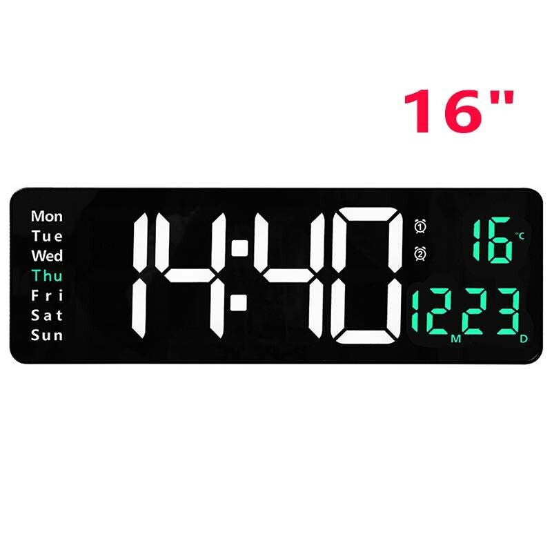 Large Digital Big Jumbo LED Wall Desk Clock Display with Calendar Temperature AU