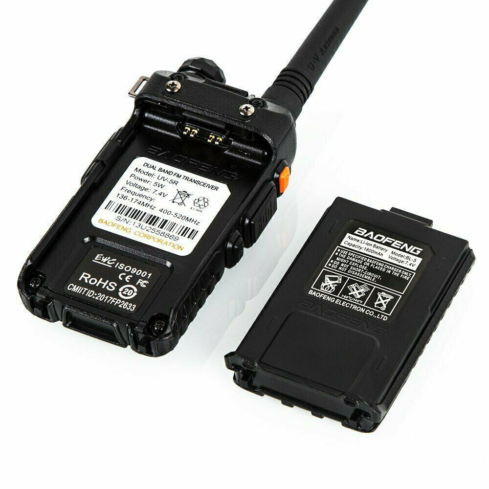 UV-5R Two Way Radio Walkie Talkie LCD Long Range  UHF with Headsets