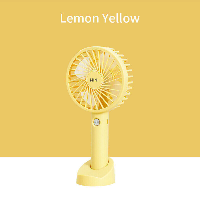 Mini Portable Hand-Held Desk Fan Cooling Cooler Humanized Design USB Air Rechargeable 3 Speed AU