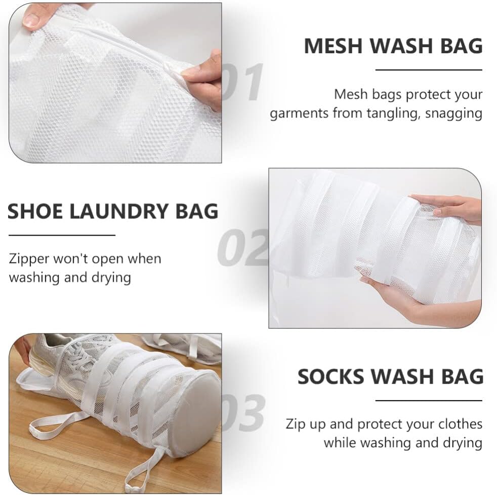 Portable Mesh Shoe Washing Bag Effective For Laundry Protection And Daily Use Ideal For Washing Machine and Travel For Shoes, Underwear, And Delicate Items