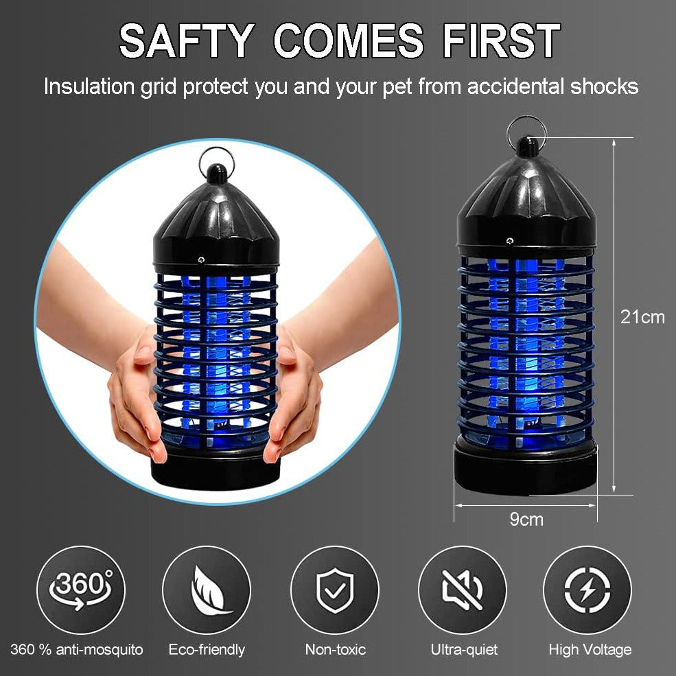 Electric Indoor/Outdoor Insect Killer Zapper Non-Radiation Fly Catcher Mosquito Trap Bug Repellent UV Lamp Night Light Small And Safe Energy Efficient For Home Bedroom Garden Kitchen, Eliminate Moths
