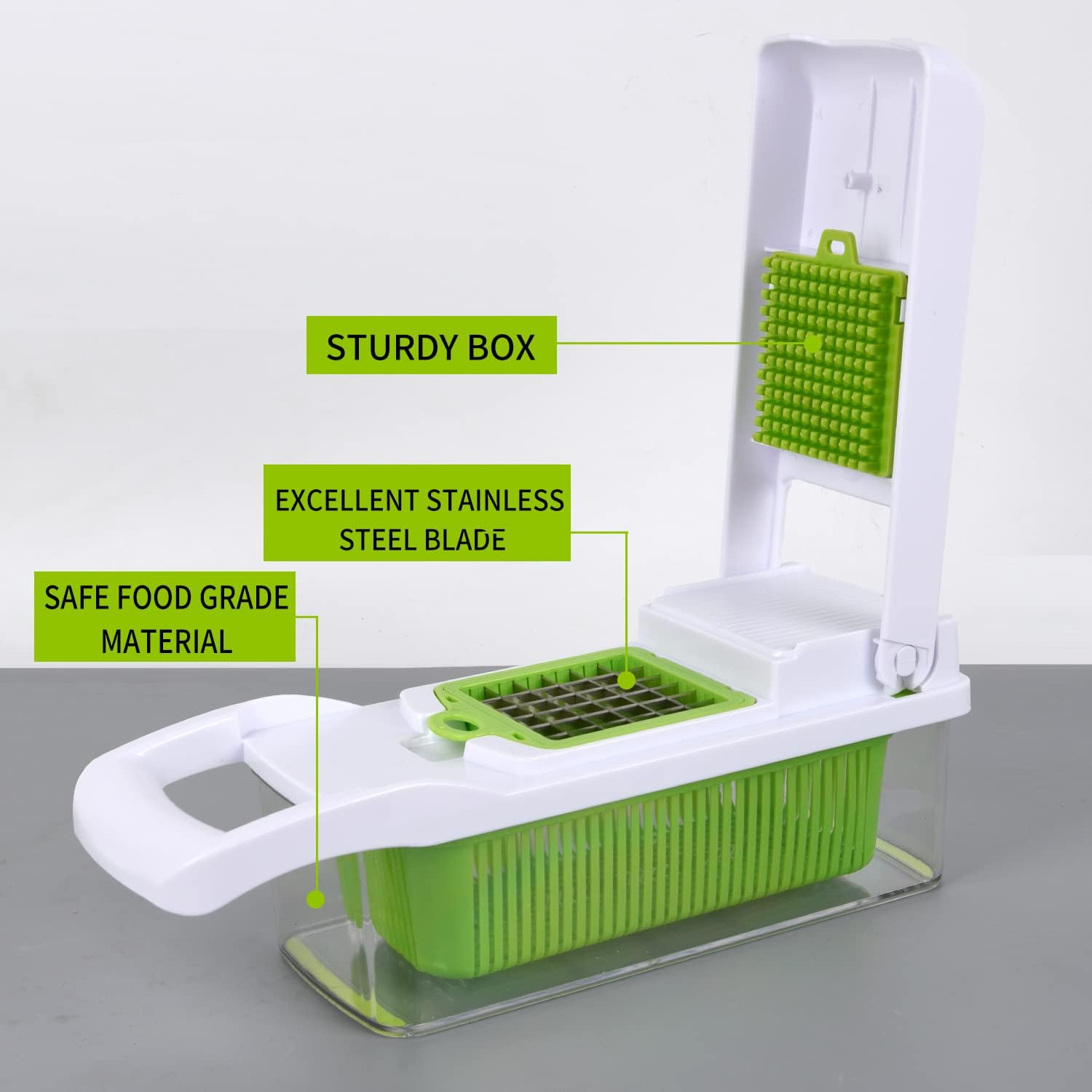 12-in-1 Multifunctional Vegetable Cutter Set - Precision Slicing, Dicing, Spiralizing, Excavating Onion Chopper, Salad Maker Carrot and Garlic With Container, All-in-One Effortless Kitchen Assistant