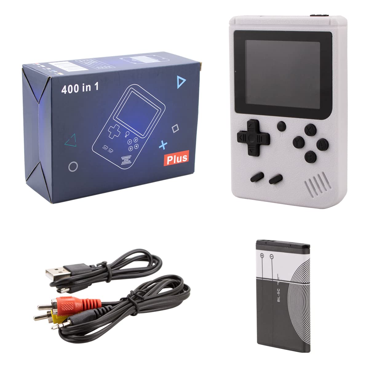 Mini Handheld Retro Game Console For Kids and Adult Classic Mini Console with 400 Classic Games Portable Arcade Game Console Is Pocket Friendly 3.0 Inch Color Screen Support for Connecting TV, Best for Christmas / Birthday / Thanksgiving / Valentine Gift