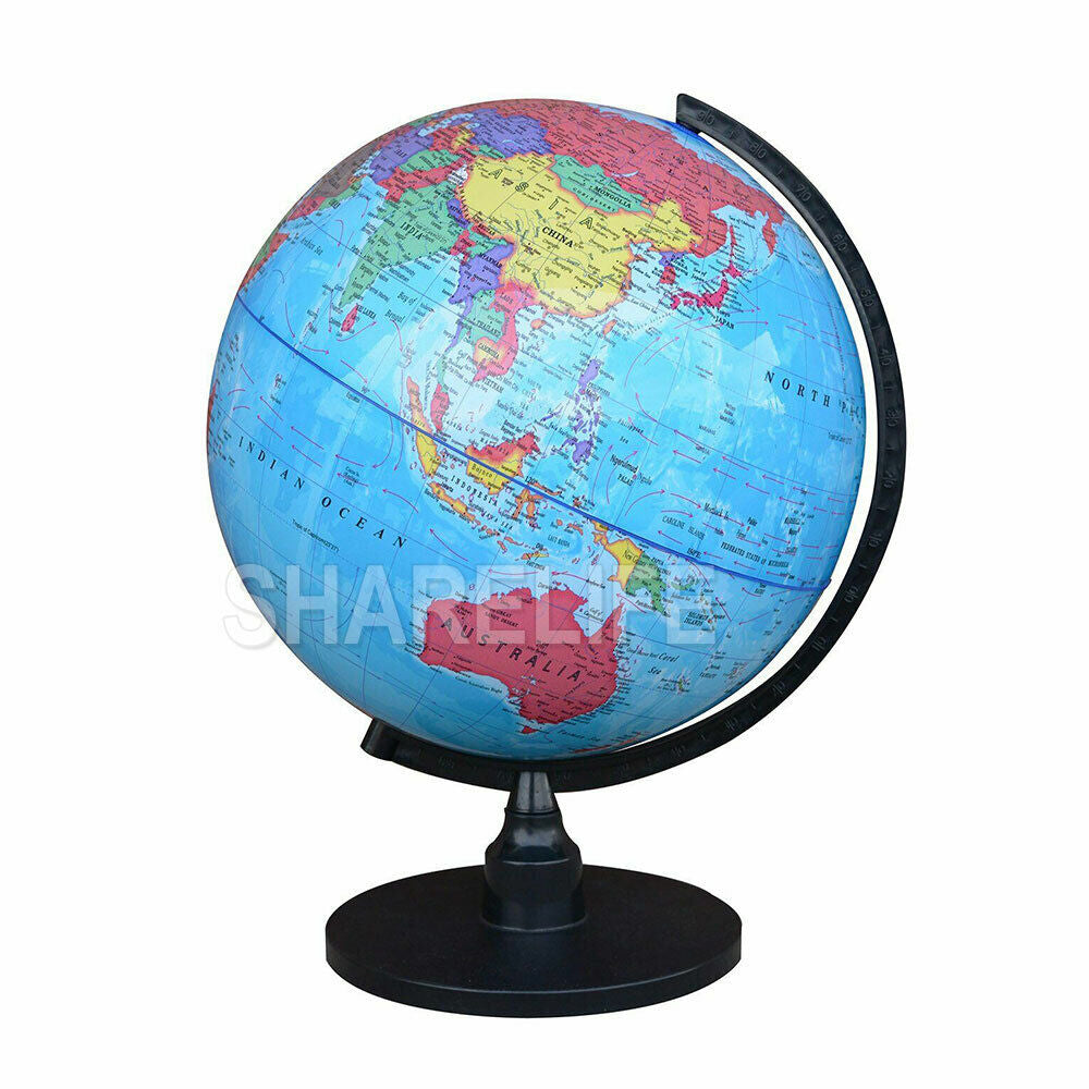 World Globe Rotating Map Earth 32CM with Stand Kids Geography Educational Toy