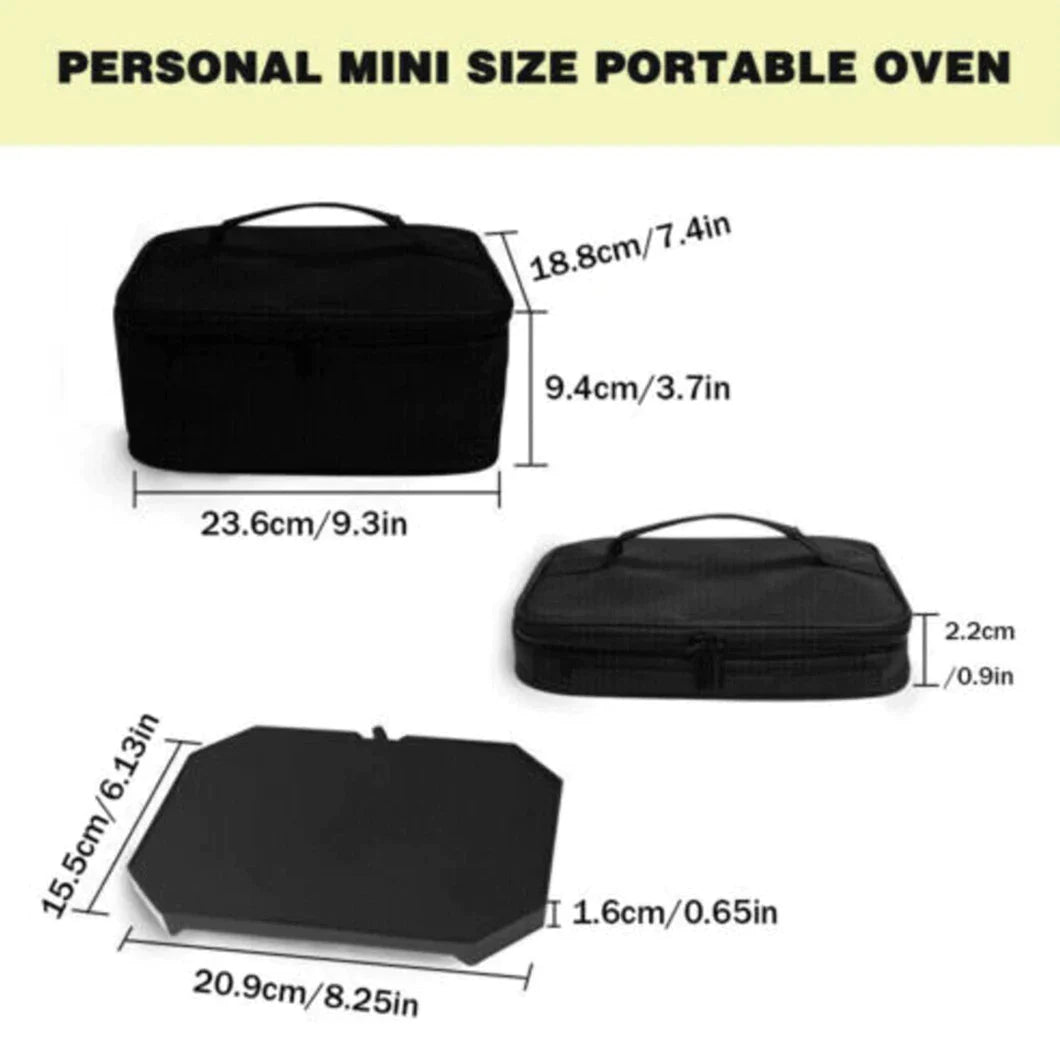 12V Car Electric Heated Lunch Box Portable Food Warmer Mini Microwave Oven Bag