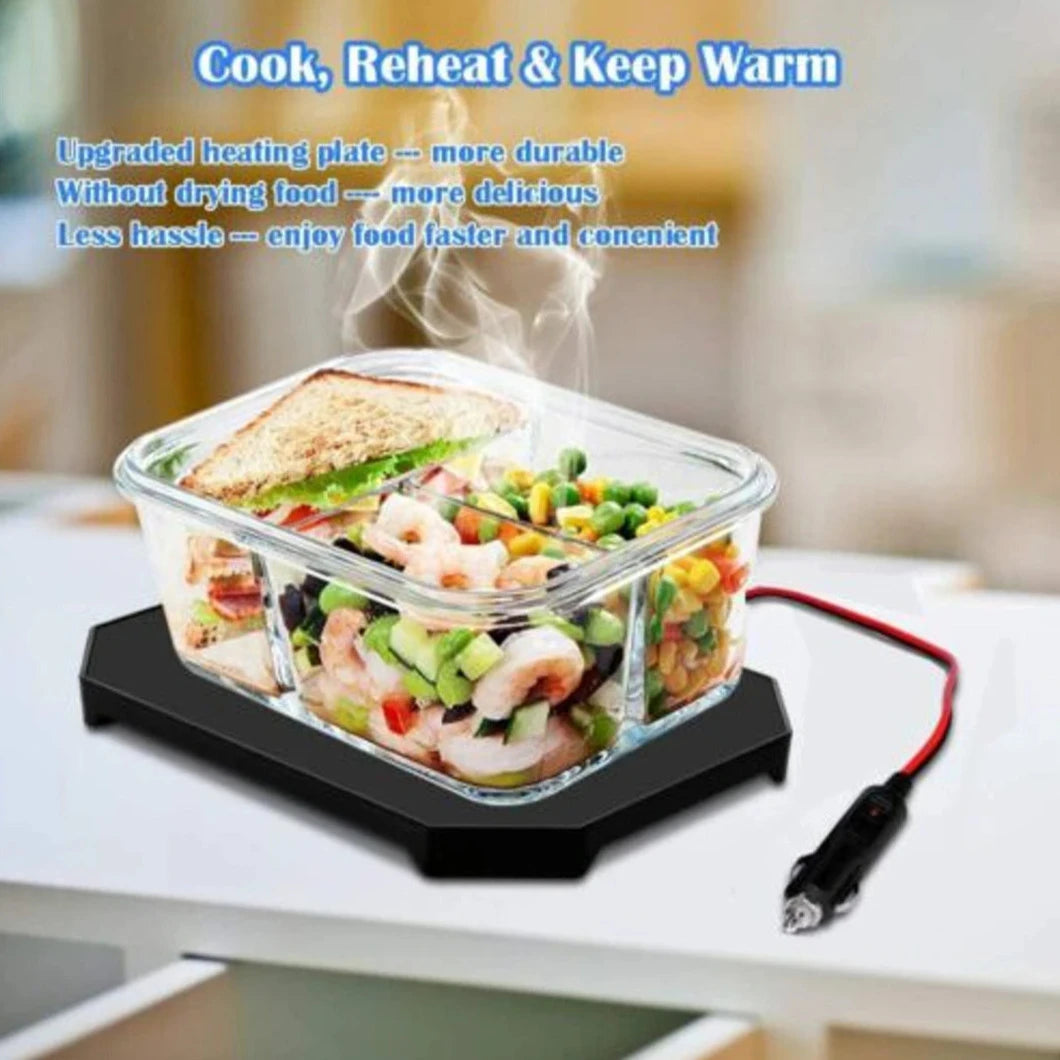 12V Car Electric Heated Lunch Box Portable Food Warmer Mini Microwave Oven Bags