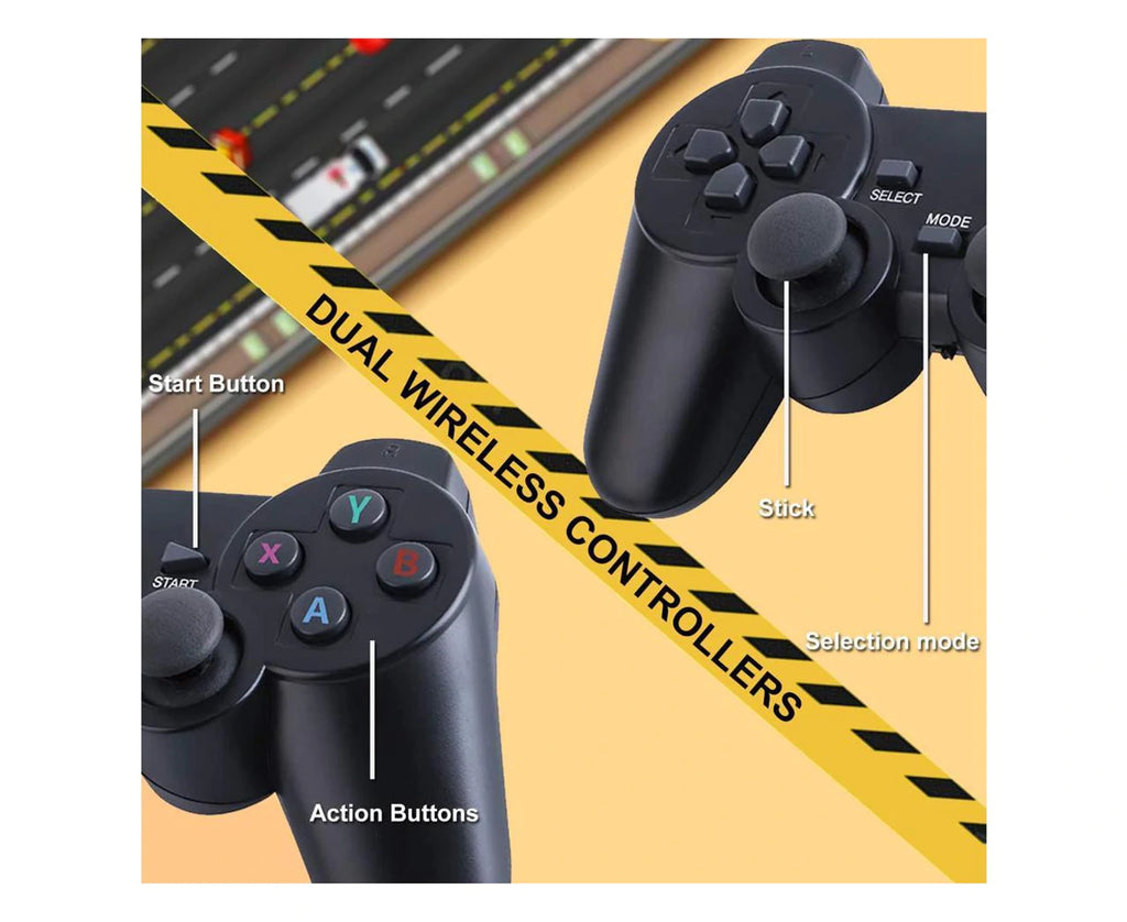 4K HDMI TV Retro Video Game Stick Game Gaming Console Pocket Arcade With 20000 Games & 2 Wireless Controller