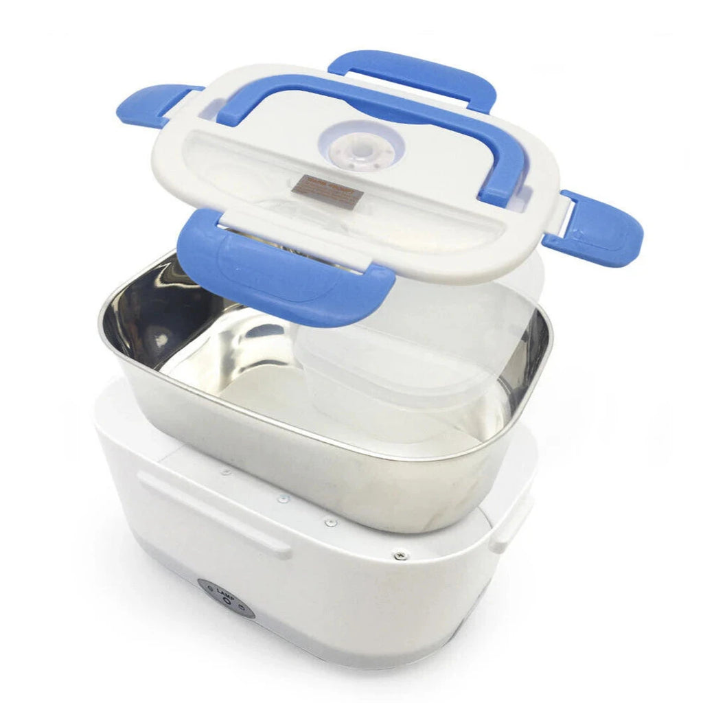 Portable Electric Heated Car Plug Heating Lunch Box Bento Fast Heating Food Warmer with Food Grade Stainless Steel Container 12-24V