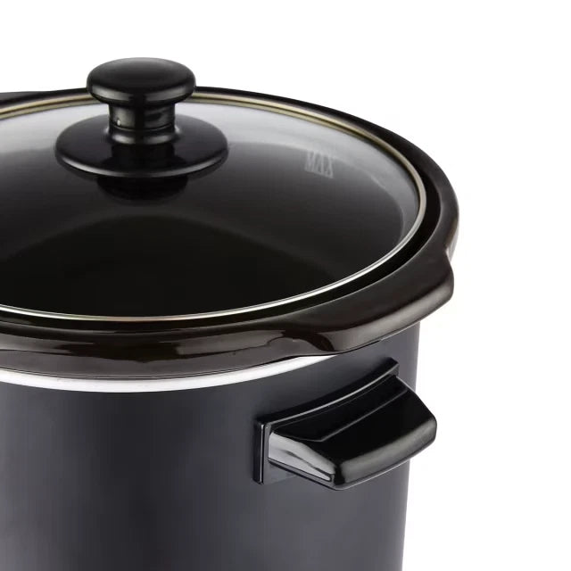 3L Slow Cooker with 2 Heat Settings Keep Warm Function Iron Housing Ceramic Pot