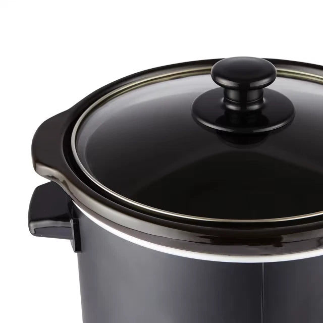 3L Slow Cooker with 2 Heat Settings Keep Warm Function Iron Housing Ceramic Pot