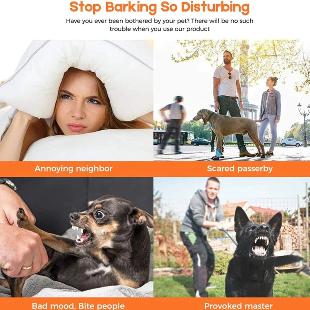Ultrasonic Stronger Anti-Dog Barking Deterrent Repeller Device Training Dogs Not to Bark Up To 50ft Away 3 Different Adjustable Level Safe For Dogs