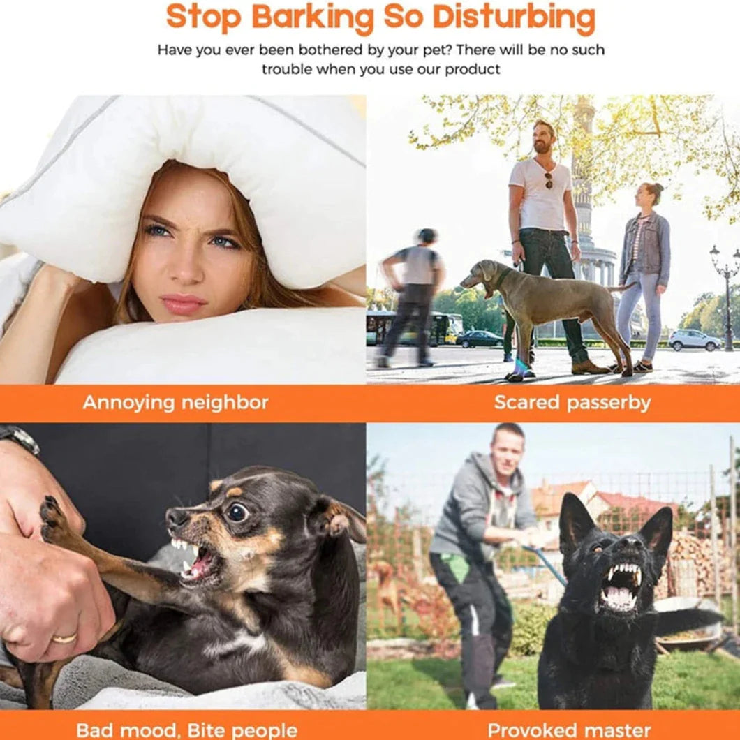 Ultrasonic Stronger Anti-Dog Barking Deterrent Repeller Device Training Dogs Not to Bark Up To 50ft Away 3 Different Adjustable Level Safe For Dogs