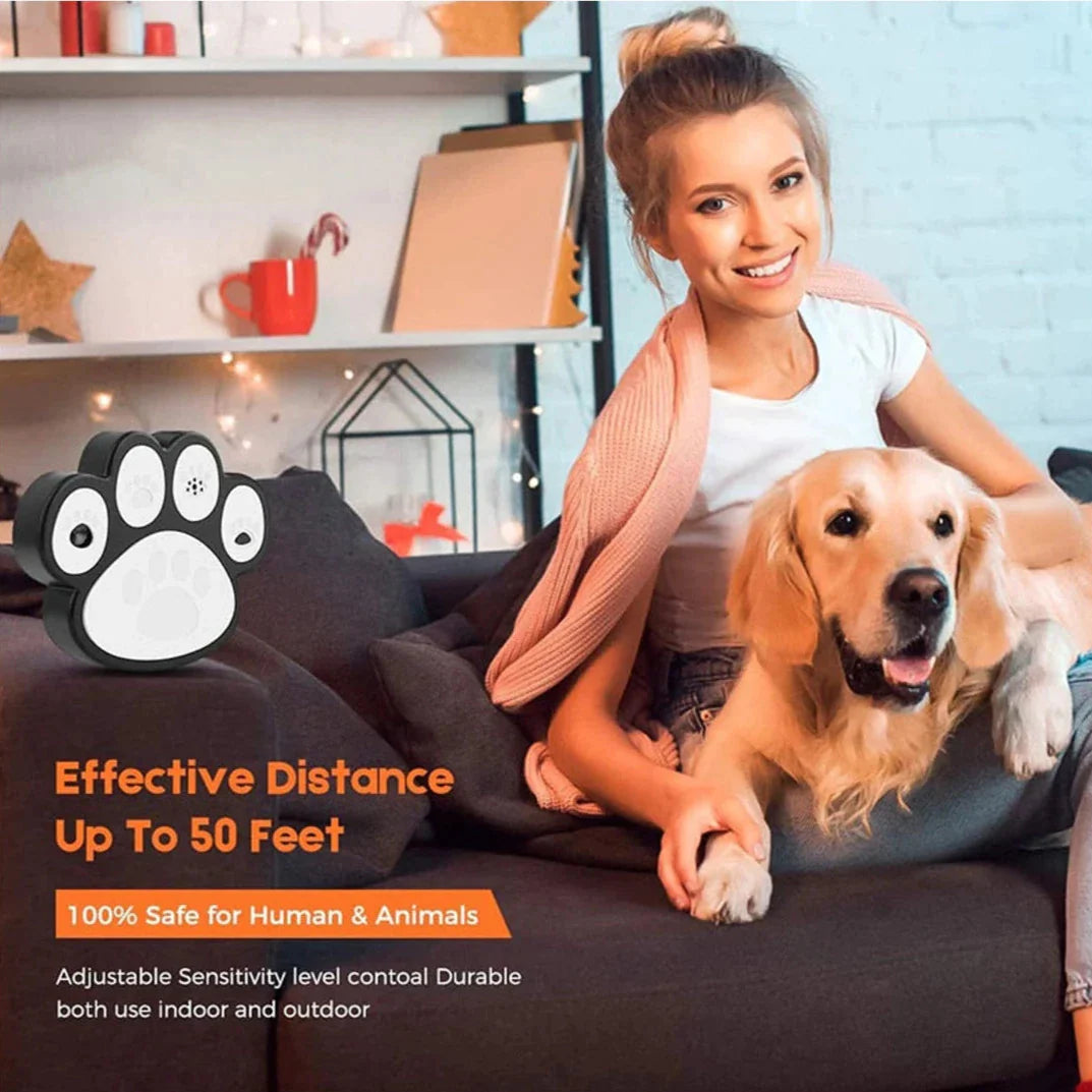 Ultrasonic Stronger Anti-Dog Barking Deterrent Repeller Device Training Dogs Not to Bark Up To 50ft Away 3 Different Adjustable Level Safe For Dogs