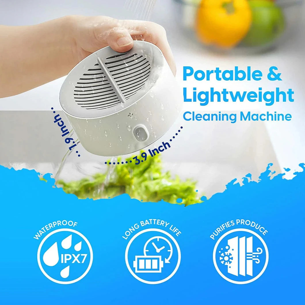 Portable Fruit & Vegetable Washer For Deep-Cleansing Fruit & Vegetable Portable Automatic Washing Machine,  Sterilizer For Fresh, Safe, And Clean Produce In Your Kitchen