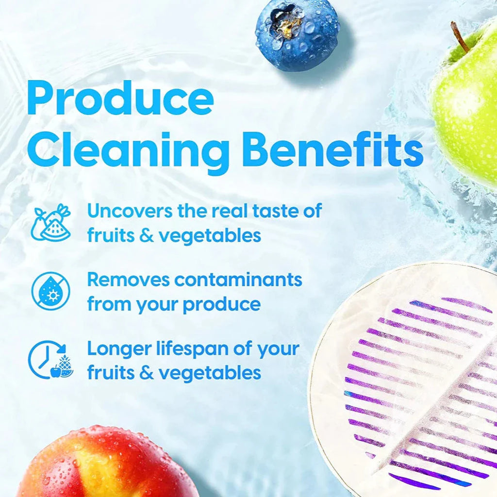 Portable Fruit & Vegetable Washer For Deep-Cleansing Fruit & Vegetable Portable Automatic Washing Machine,  Sterilizer For Fresh, Safe, And Clean Produce In Your Kitchen