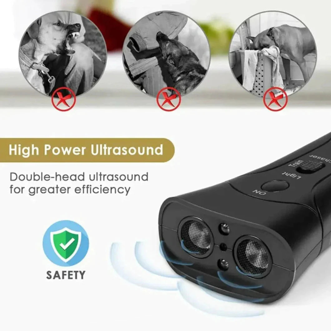 Durable Effective Safe Deterrents Chaser Pet Training Device With LED Flashlight Dog Bark Control Handheld Repeller Device