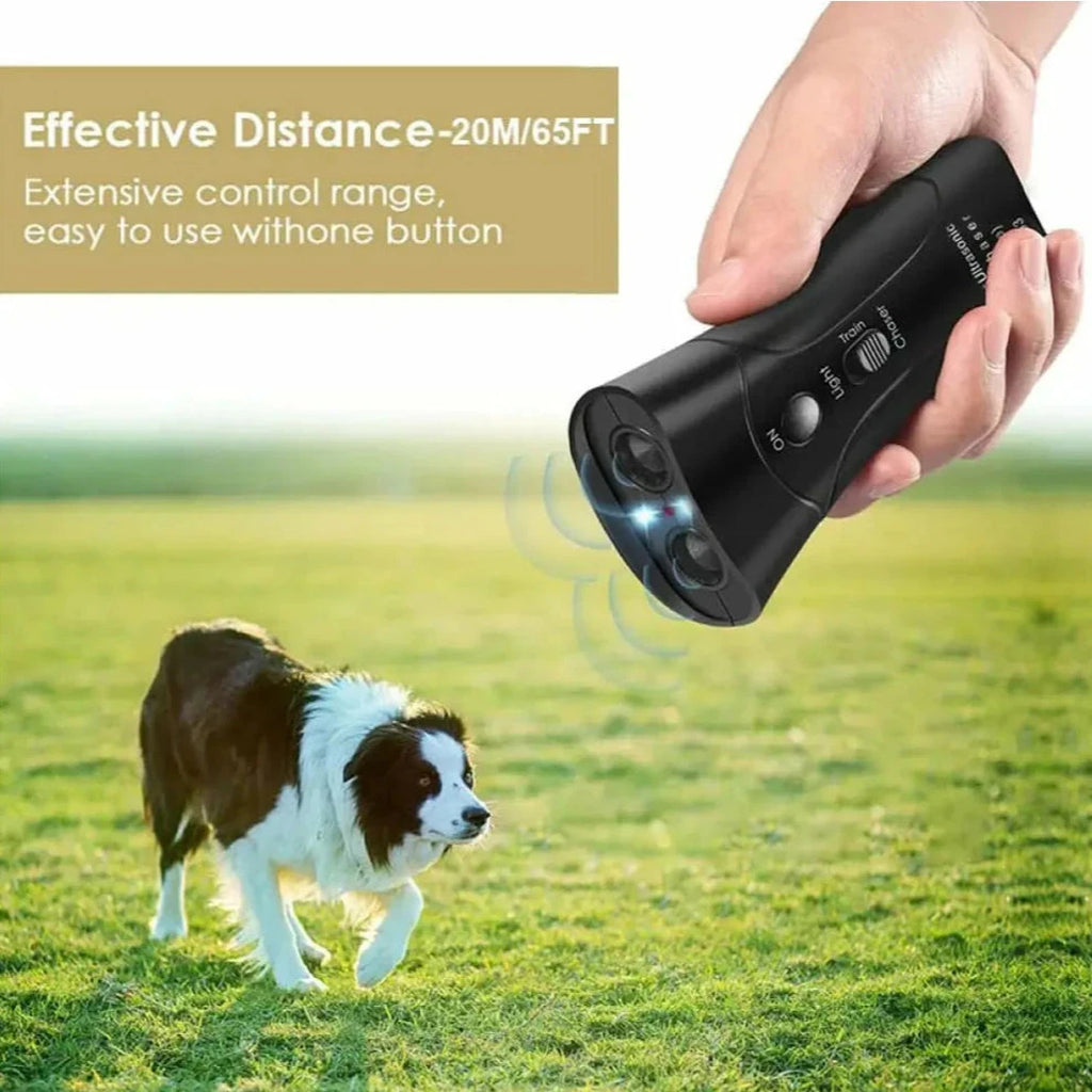 Durable Effective Safe Deterrents Chaser Pet Training Device With LED Flashlight Dog Bark Control Handheld Repeller Device