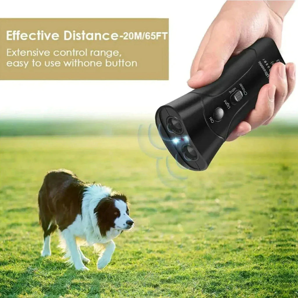 Durable Effective Safe Deterrents Chaser Pet Training Device With LED Flashlight Dog Bark Control Handheld Repeller Device