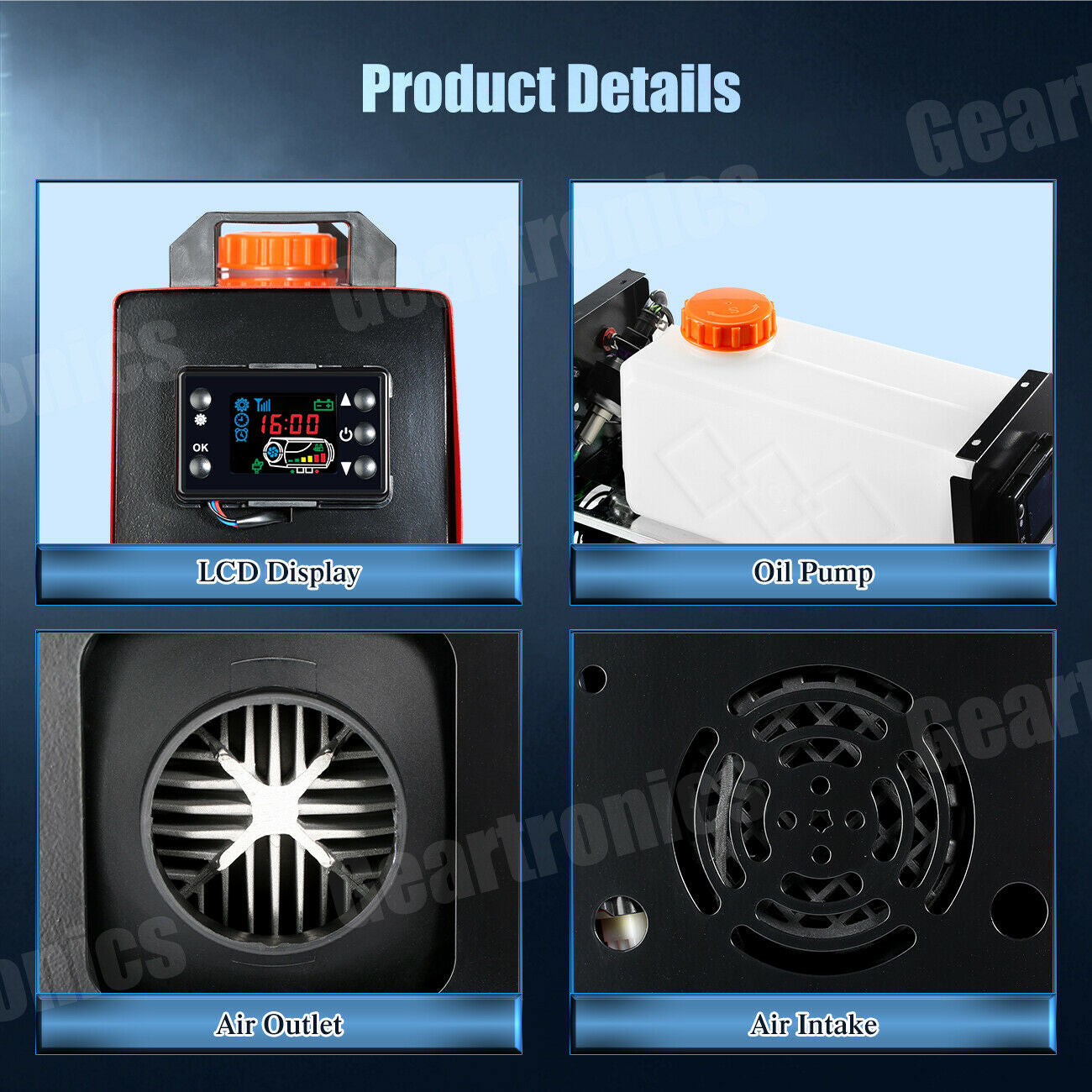 12V 8KW Diesel Air Heater Thermostat Diesel Caravan Motor Home Trailer Portable