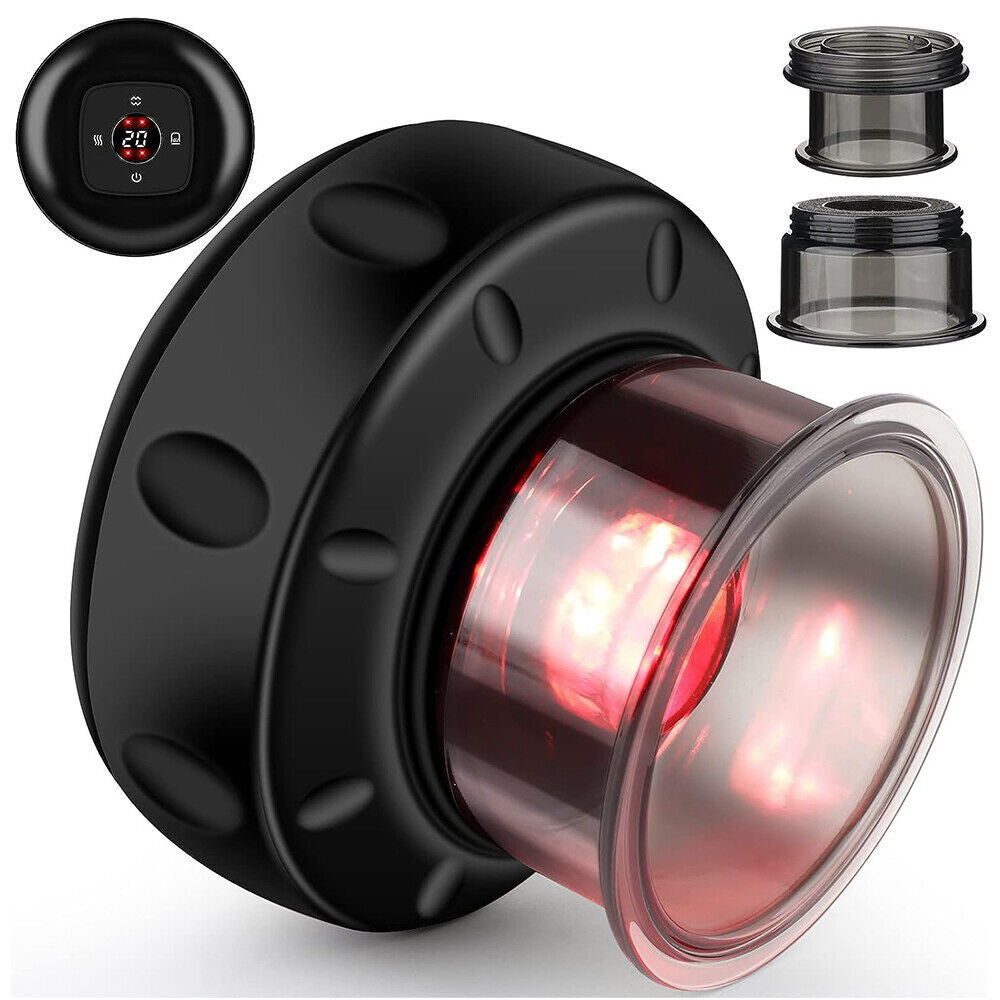 Portable Slimming Massager 12 Levels Electric Cupping Red Light Heating Therapy