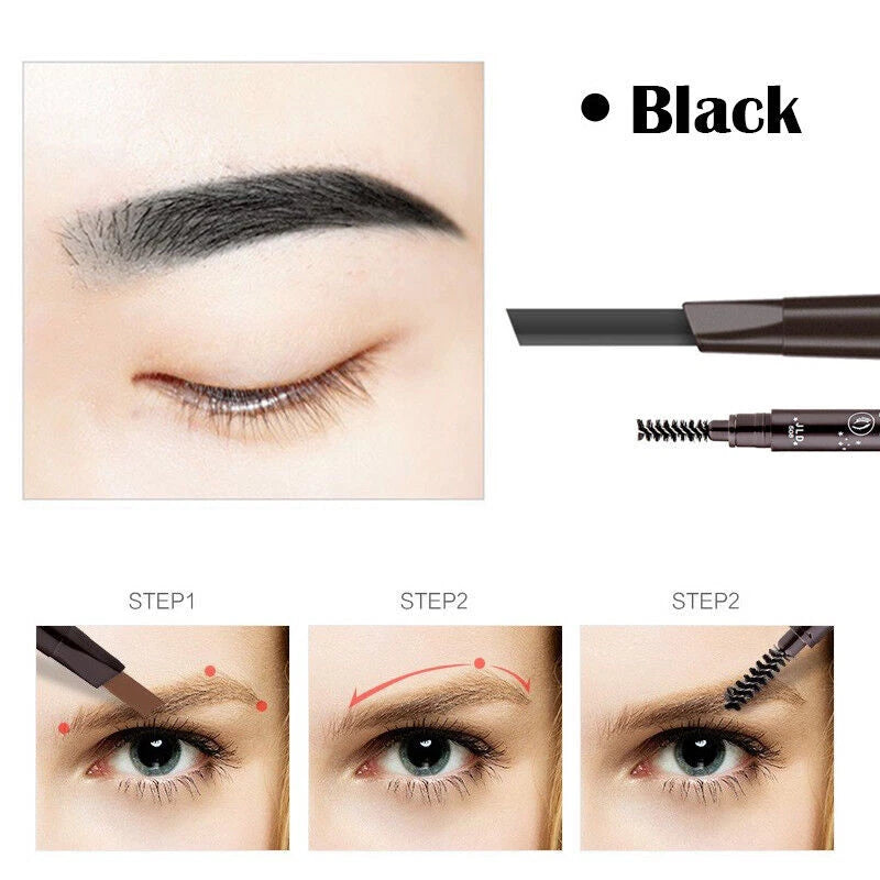 Waterproof Eyebrow Pencil Eye Brow Eyeliner Pen With Brush Makeup Cosmetic Tool