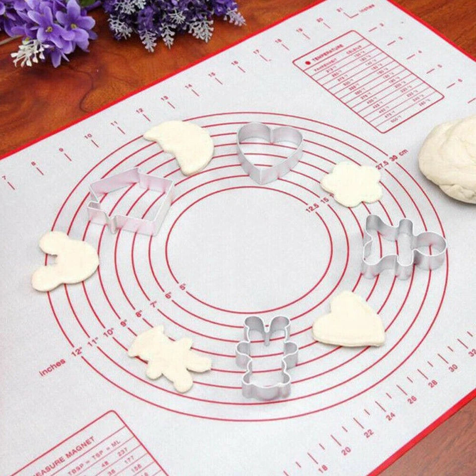 Non-Stick Silicone Baking Mat Rolling Cake Dough Scale Pastry Clay Fondant Sheet
