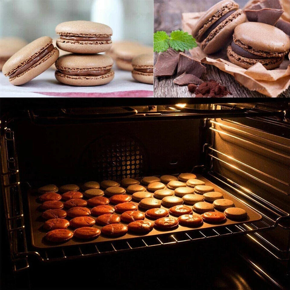 30/48 Cavities Macaron Macaroon Baking Mat Cake Silicone Tray Sheet 4 Nozzles