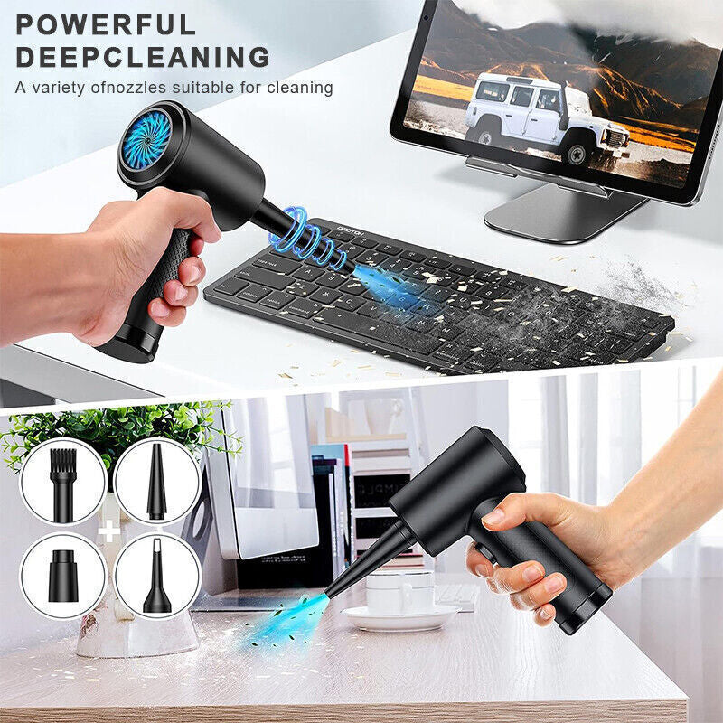 100000RPM Cordless Air Duster Compressed Air Blower Car PC Cleaning Cleaner 