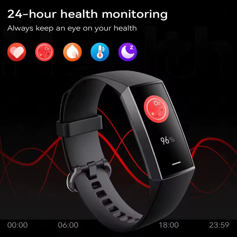 AMOLED Smartwatch Temperature Monitoring Daily Activity Record IP67 Waterproof