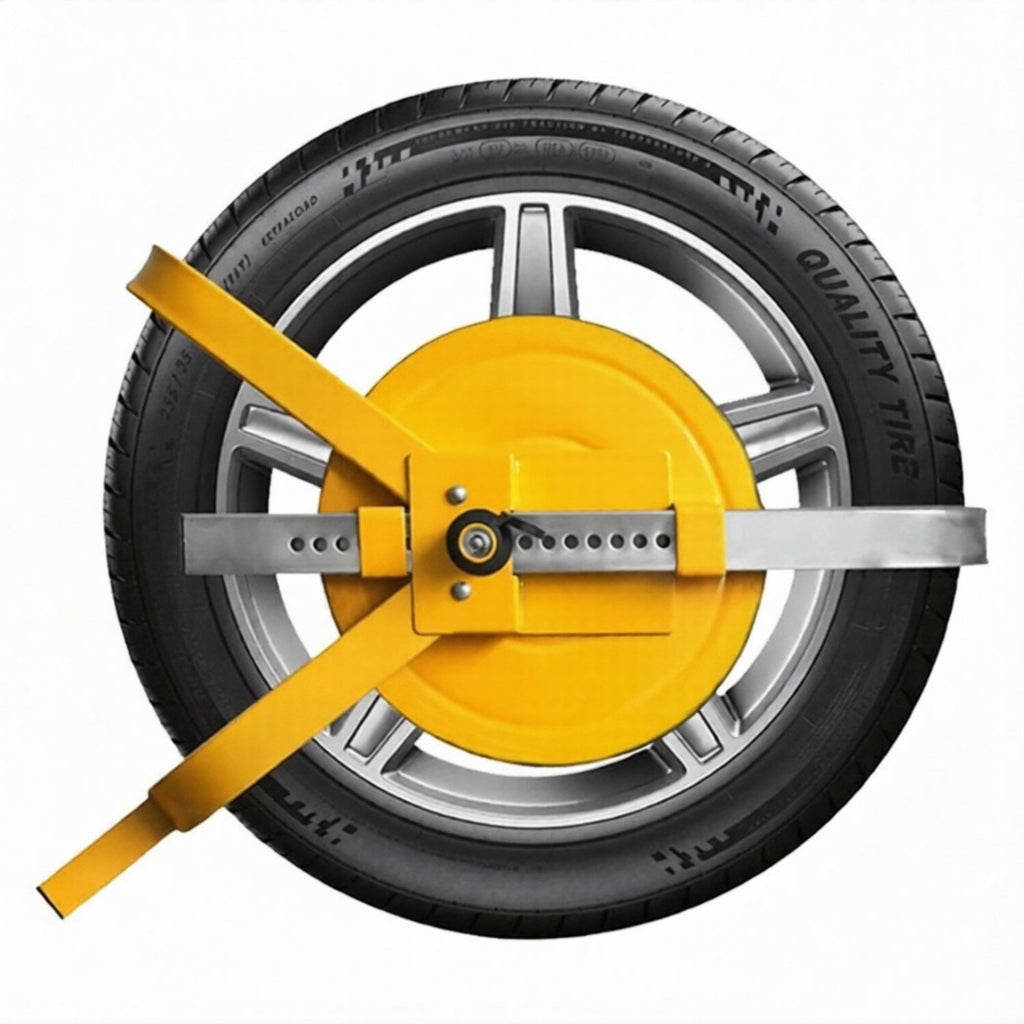 13''-15'' Wheel Defender Lock Heavy Duty Clamp Car Caravan Trailer Security Keys