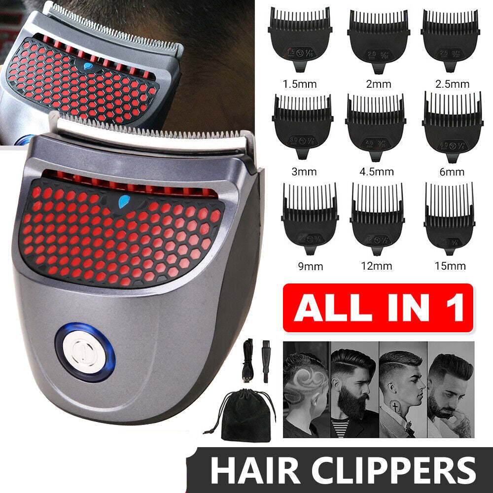 Pro Men'S Cordless Hair Clippers Beard Trimmer Electric Shaver Groomer Haircut