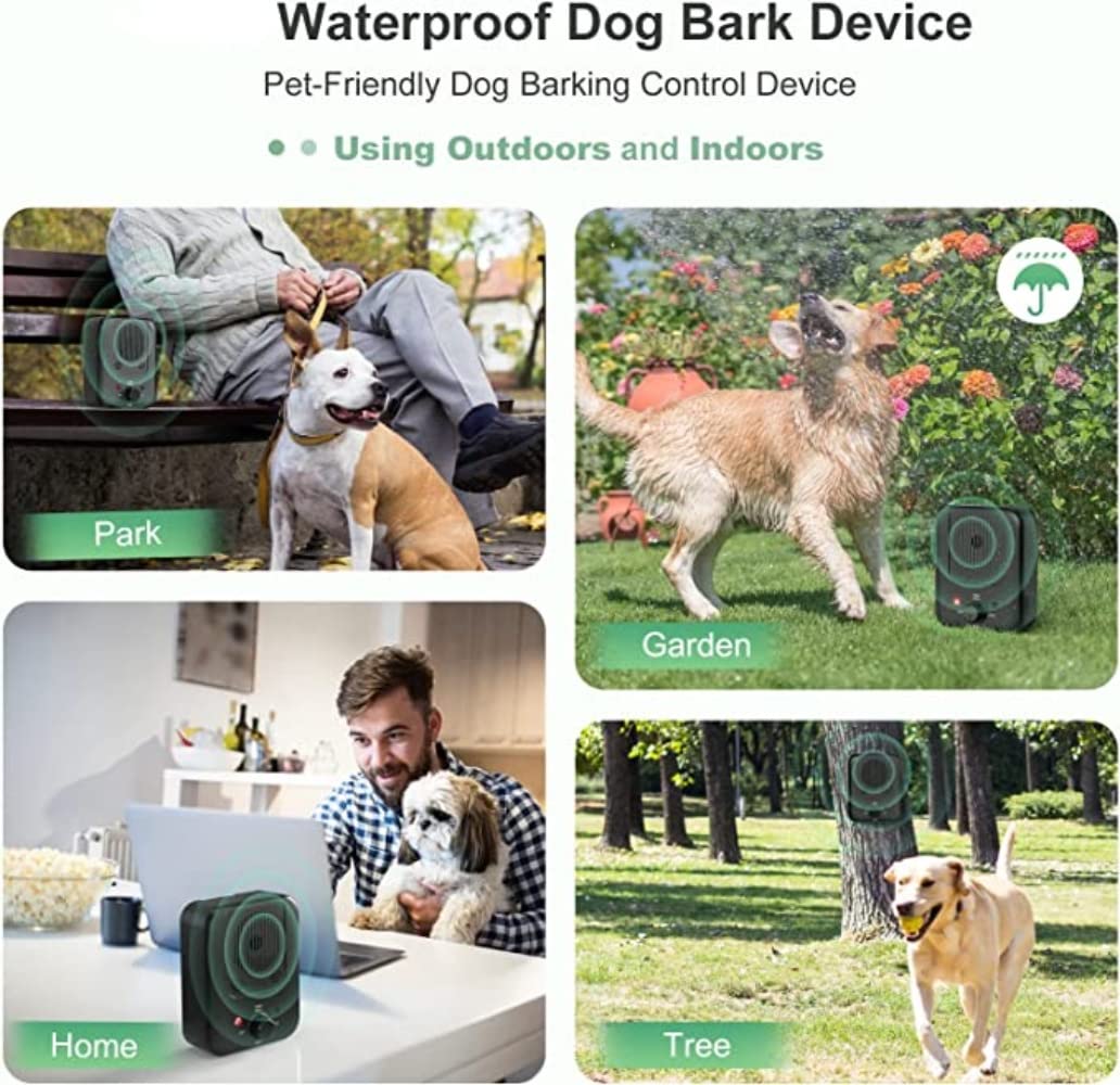 USB Rechargeable Dog Bark Stopper Ultrasonic Anti-Barking Device With 3 Levels Sonic Bark Deterrents 15-30ft Working Distance - Smart Pet Training & Repellent Bark Control Tool