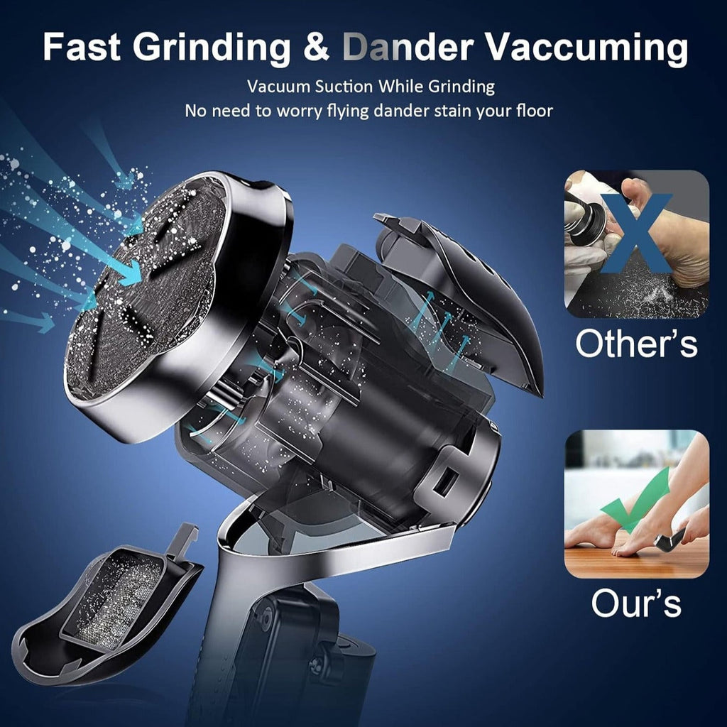 Electric Foot Grinder Callus Remover Kit Vacuum Adsorption Waterproof Foot Grinder Professional Pedicure Foot Care Kit For Dead Hard Cracked Dry Skin