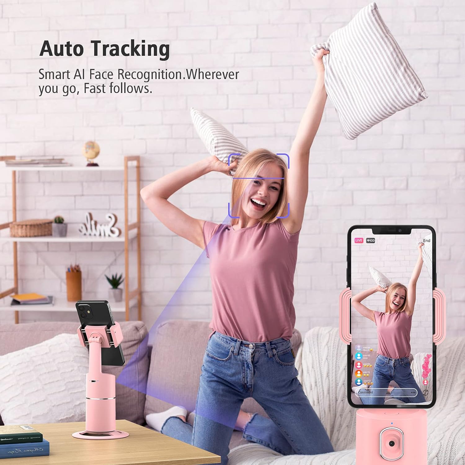 All-In-One Selfie Stick Tripod Stand Mount Streaming Bluetooth Extendable Foldable Tripod for iPhone and Android