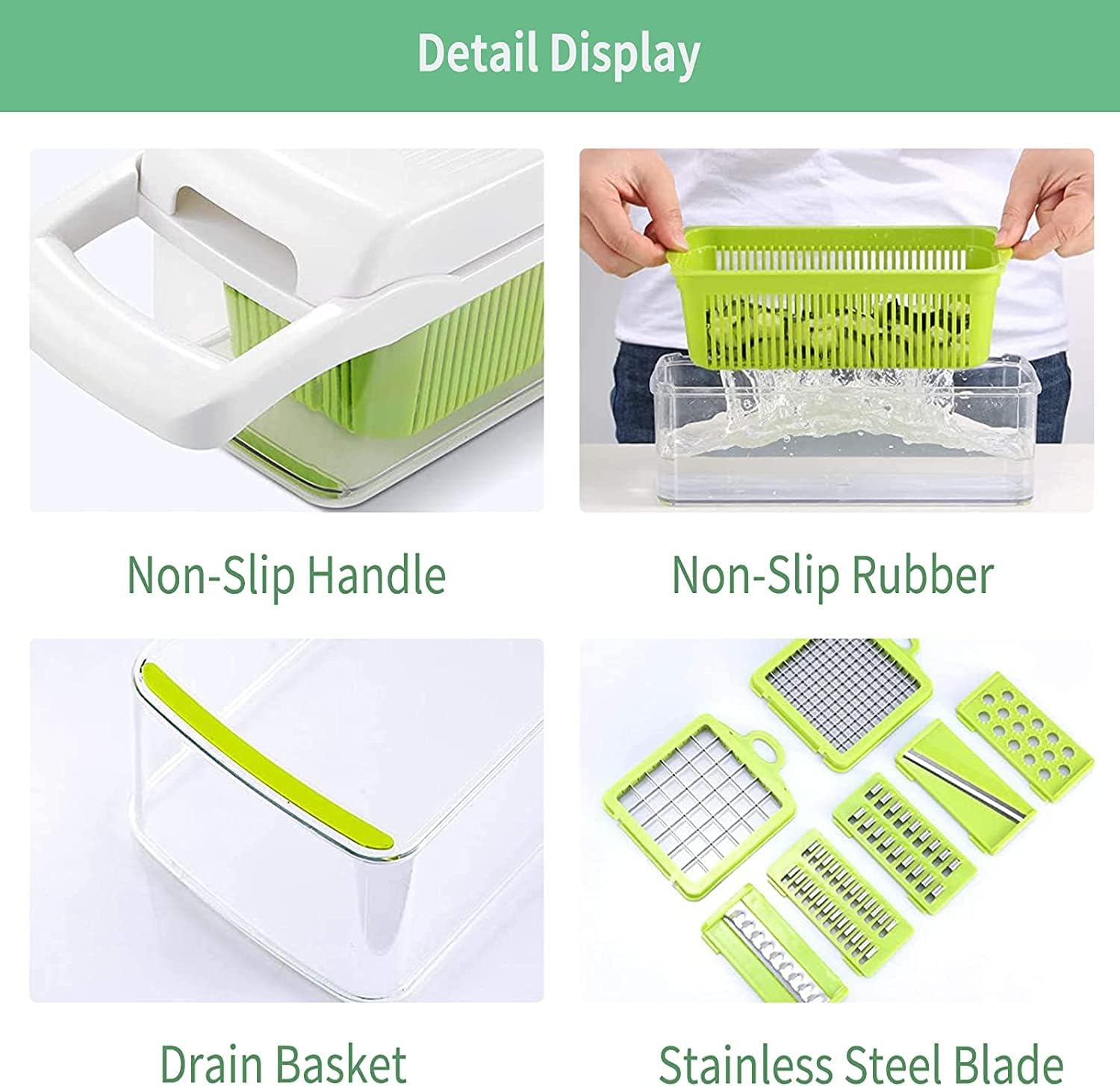 12-in-1 Multifunctional Vegetable Cutter Set - Precision Slicing, Dicing, Spiralizing, Excavating Onion Chopper, Salad Maker Carrot and Garlic With Container, All-in-One Effortless Kitchen Assistant