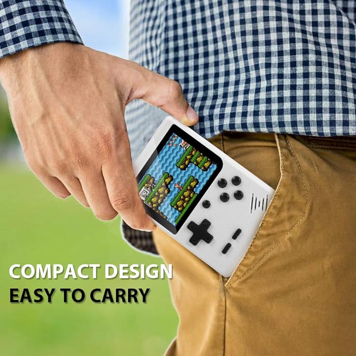 Double Handheld Classic Video Game Console With 400 Built-In Games for Kids and Adult, Portable Retro Pocket Cross-Border Game Console Kids Mini Double Handheld Classic Video Game Console Games Best for Christmas / Birthday / Thanksgiving / Valentine Gift