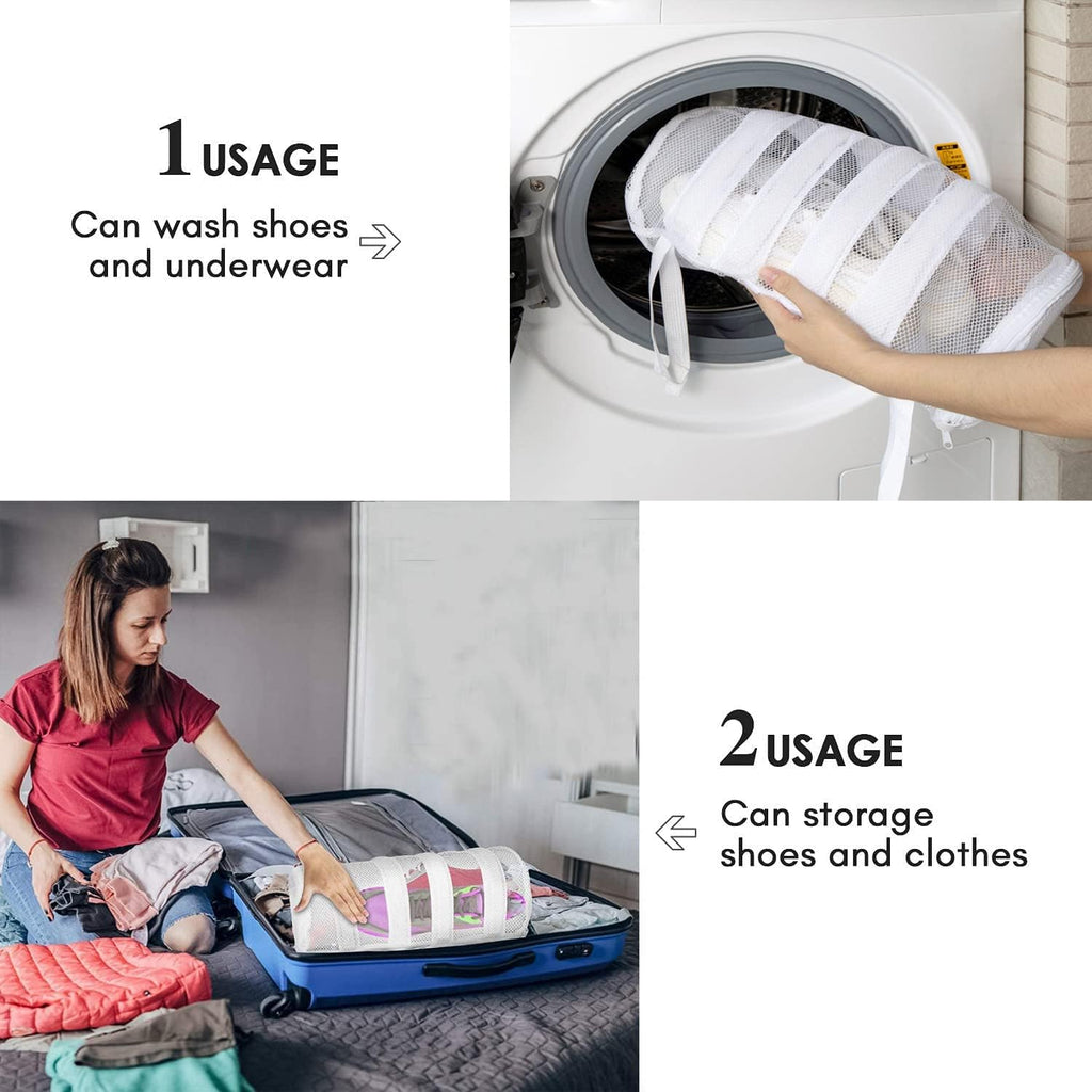 Portable Mesh Shoe Washing Bag Effective For Laundry Protection And Daily Use Ideal For Washing Machine and Travel For Shoes, Underwear, And Delicate Items