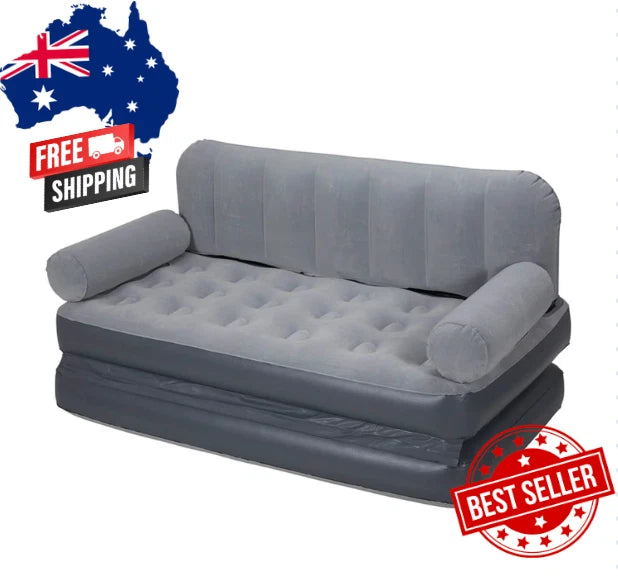 2 Seater Sofa Bed Double Couch Lounge Portable Inflatable Camping Outdoors Home