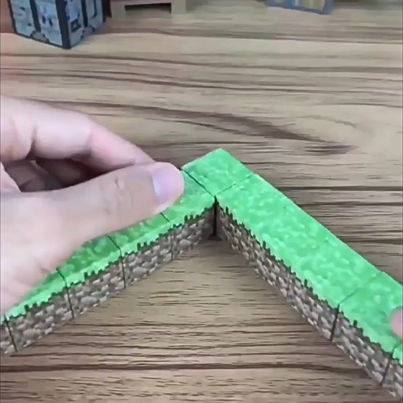 Minecraft Magnetic Building Blocks Set Square Magnet Action Figure Best Kids Toy Gift