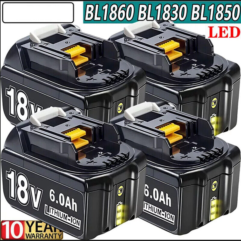 Compatible Battery 18 Volt 6.0Ah  for Makita LXT LITHIUM BL1830 BL1850 BL1860